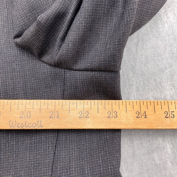 BOSS Hugo Boss Blazer Men 42 Gray White Woven Wool Suit‎ Jacket Classic Career - Picture 4 of 13